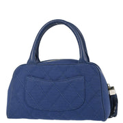 Chanel 2005-2006 Blue Wild Stitch Bowling Bag 27