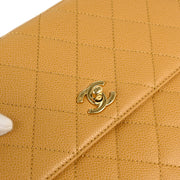 Chanel 2003-2004 Beige Caviar Kelly Handbag