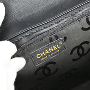 Chanel 2005-2006 Black Calfskin Wild Stitch Top Handle Handbag