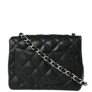 Chanel 2003-2004 Black Caviar Mini Classic Square Flap Shoulder Bag 17