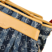 Louis Vuitton 2006 Blue Monogram Denim Porte Epol Raye MM M95334