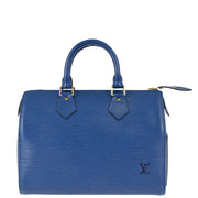 Louis Vuitton 1997 Blue Epi Speedy 25 Handbag M43015