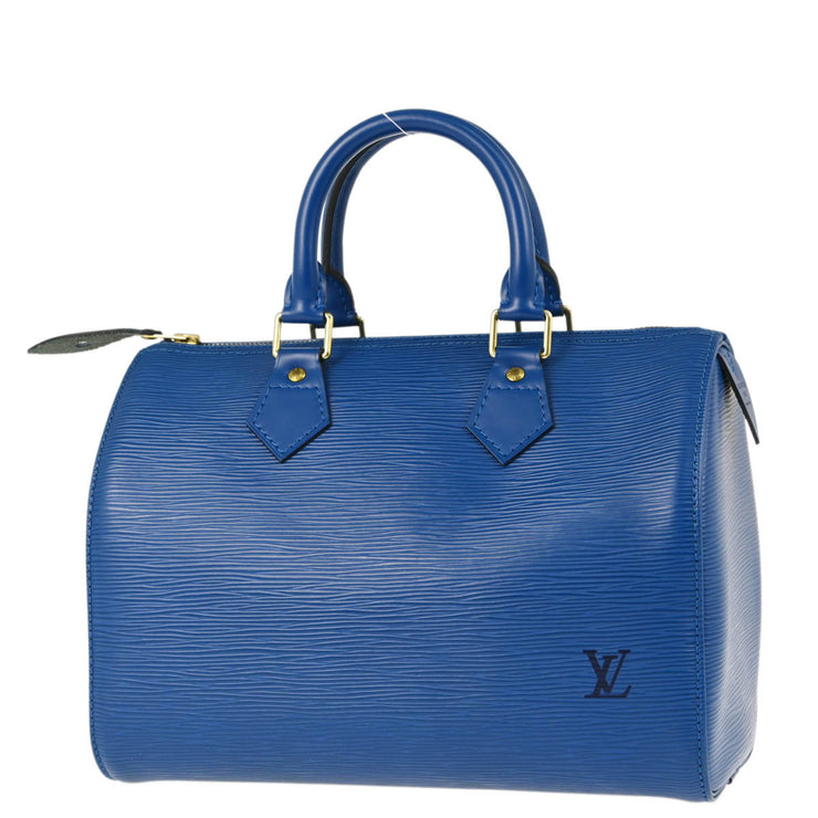 Louis Vuitton 1997 Blue Epi Speedy 25 Handbag M43015