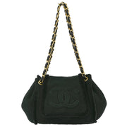 Chanel 2002-2003 Black Mouton Shoulder Bag