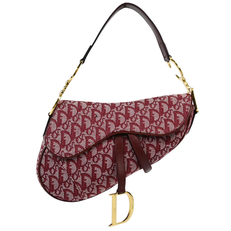 Christian Dior Bordeaux Trotter Saddle Handbag