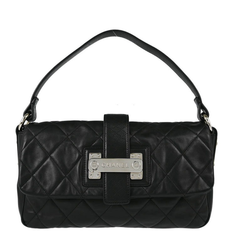 Chanel 2008-2009 Black Lambskin Paris-Londres Handbag