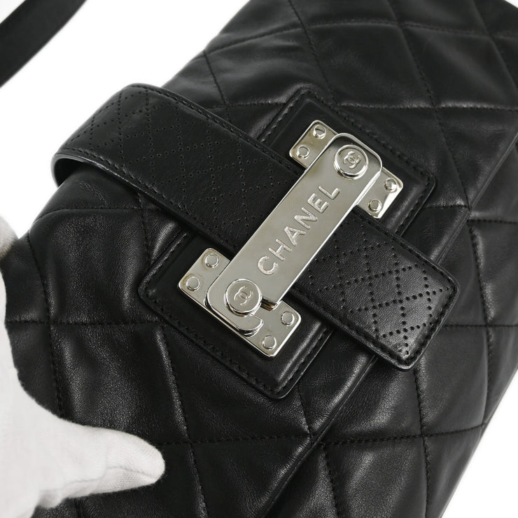 Chanel 2008-2009 Black Lambskin Paris-Londres Handbag