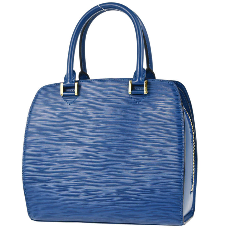 Louis Vuitton 1997 Blue Epi Pont Neuf Handbag M52055