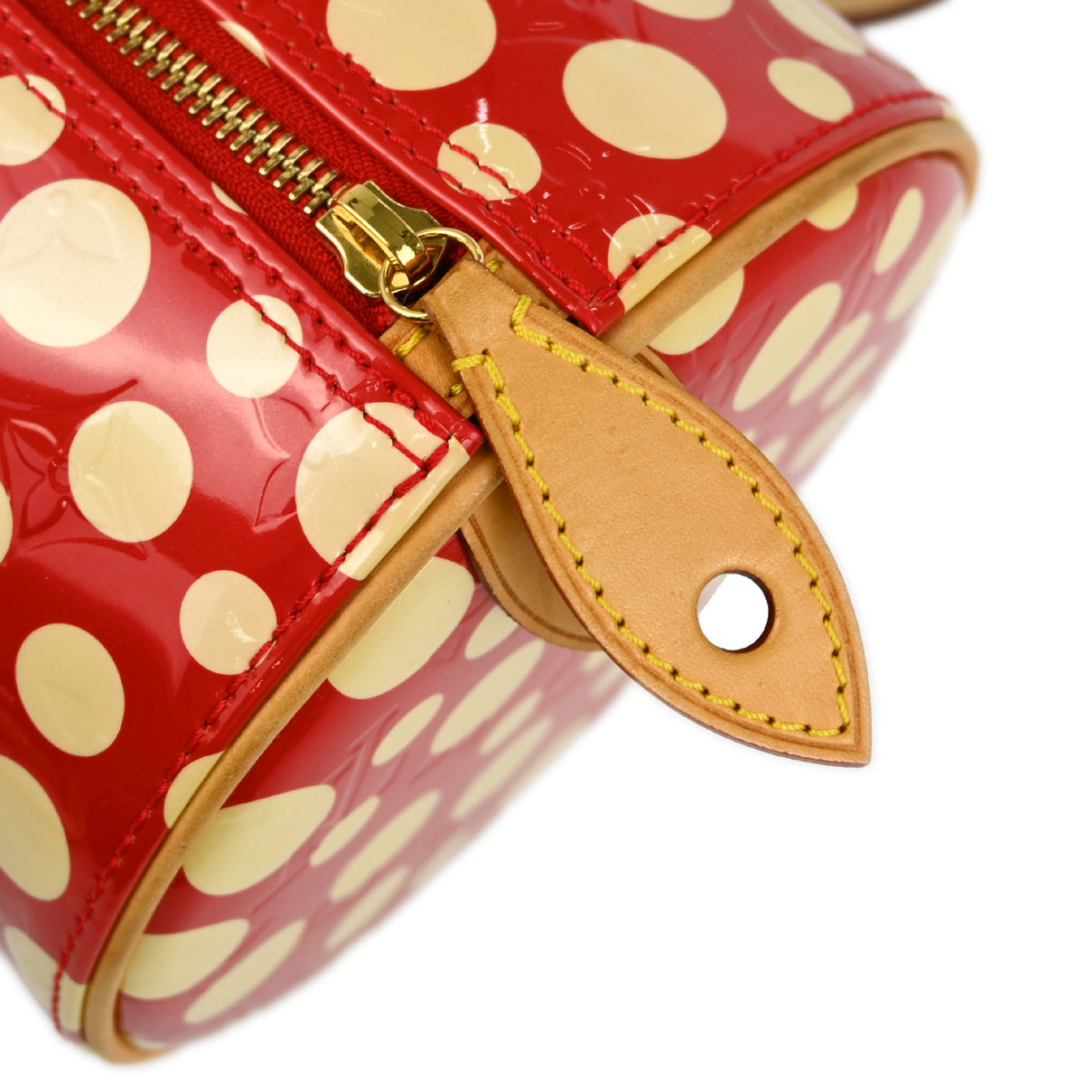 Louis Vuitton Yayoi Kusama 2012 Red Vernis Dot Infinity Papillon Handbag M91425