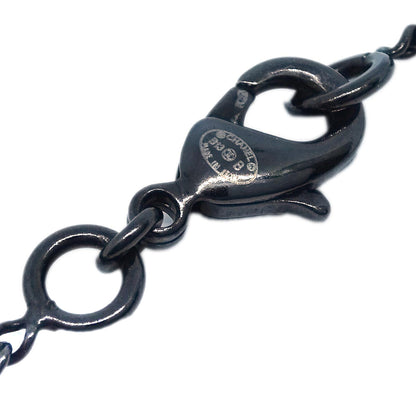 Chanel Chain Necklace Silver Black B13B