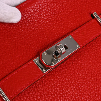 Hermes 2013 Red Taurillon Clemence Jypsiere 31 Shoulder Bag
