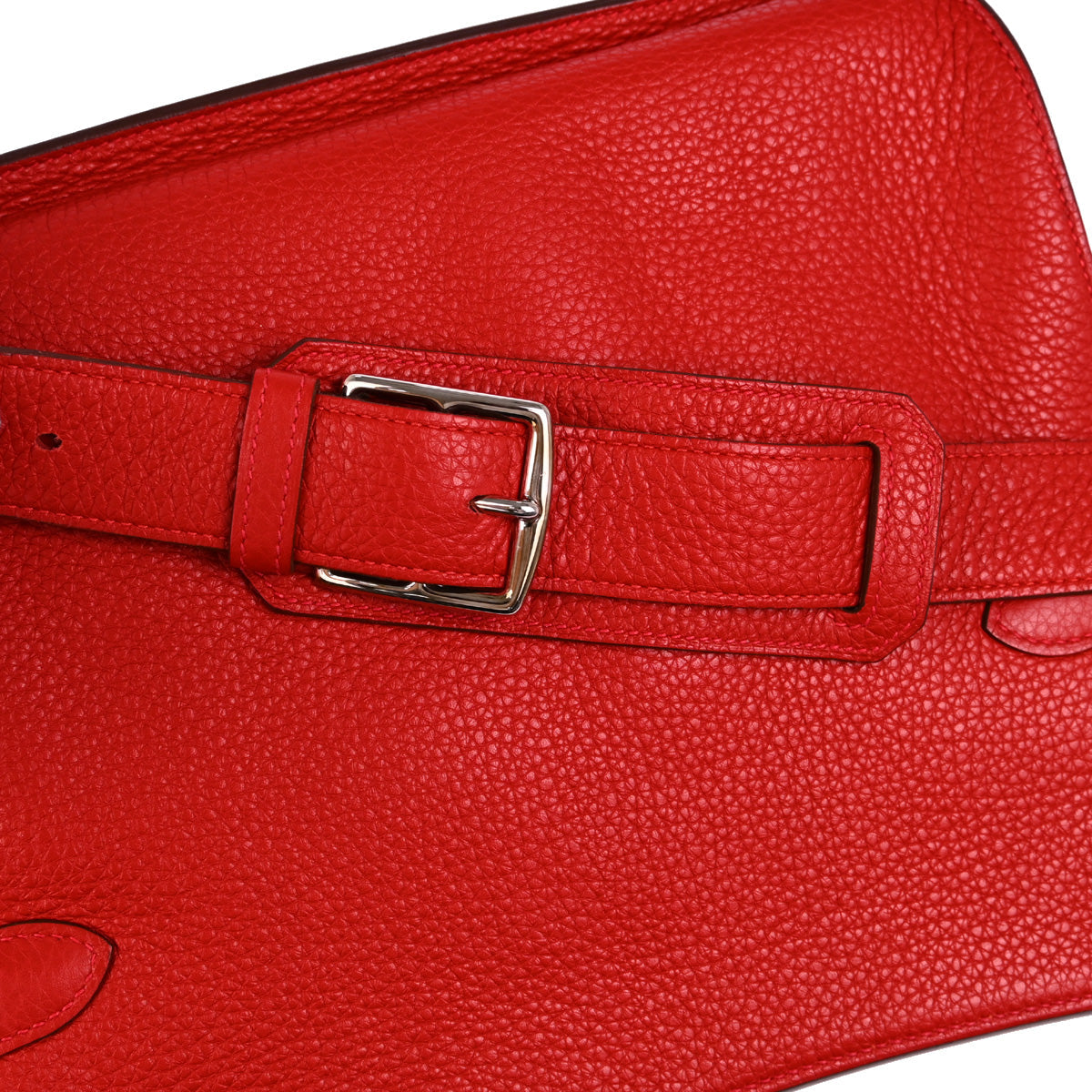 Hermes 2013 Red Taurillon Clemence Jypsiere 31 Shoulder Bag