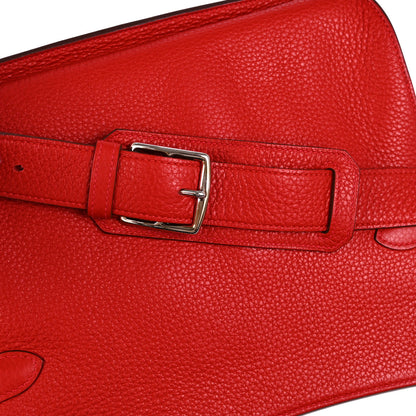 Hermes 2013 Red Taurillon Clemence Jypsiere 31 Shoulder Bag