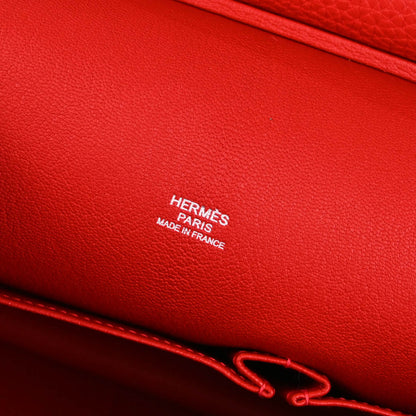 Hermes 2013 Red Taurillon Clemence Jypsiere 31 Shoulder Bag