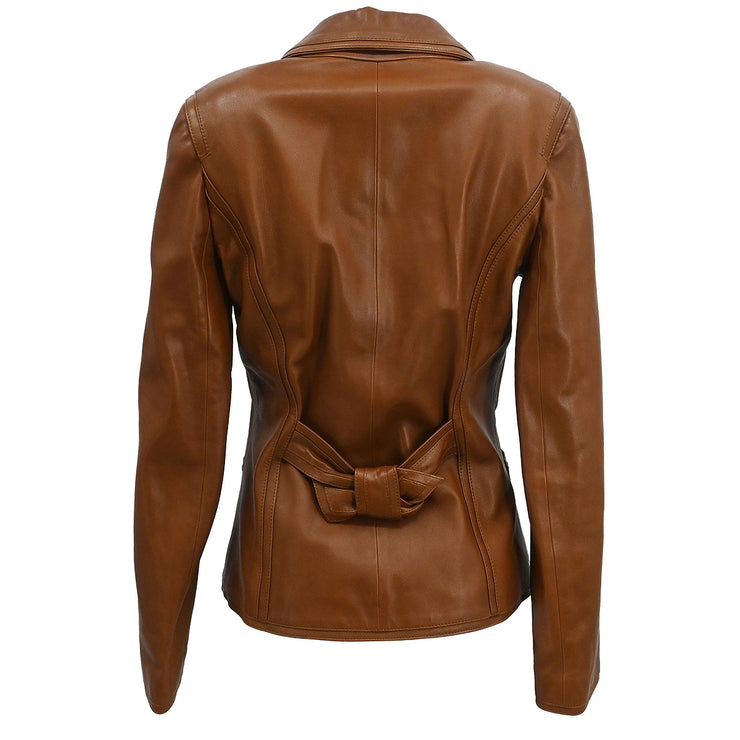 Loewe Single Breasted Jacket Brown Lambskin #38