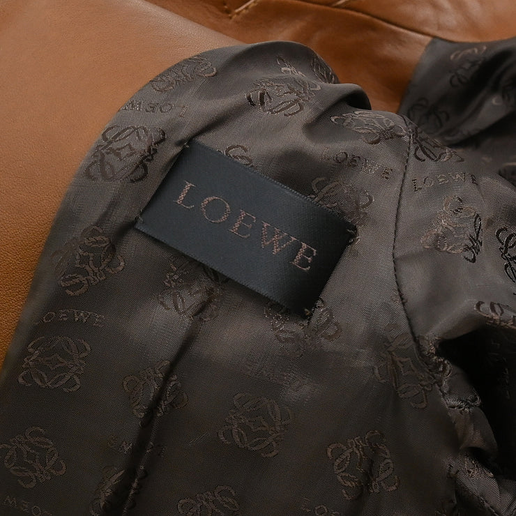 Loewe Single Breasted Jacket Brown Lambskin #38