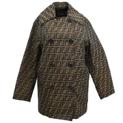 Fendi Double Breasted Zucca Coat Brown #42