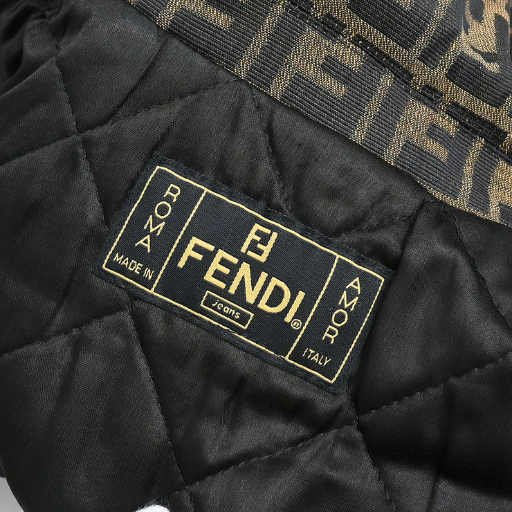 Fendi Double Breasted Zucca Coat Brown #42