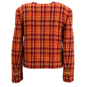 Christian Dior Collarless Jacket Orange #M