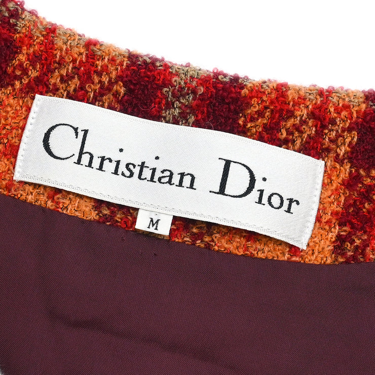 Christian Dior Collarless Jacket Orange #M