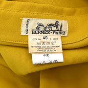 Hermes Shirt Blouse Yellow #40