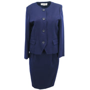 Christian Dior Setup Suit Jacket Skirt Navy #M