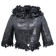 Chanel 2009 Zip Up Hooded Jacket Black #36