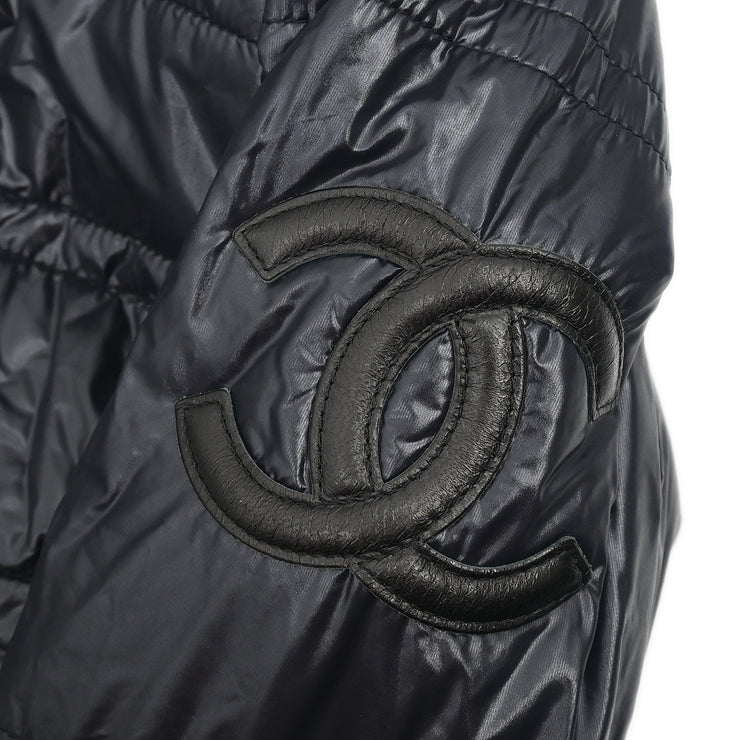 Chanel 2009 Zip Up Hooded Jacket Black #36