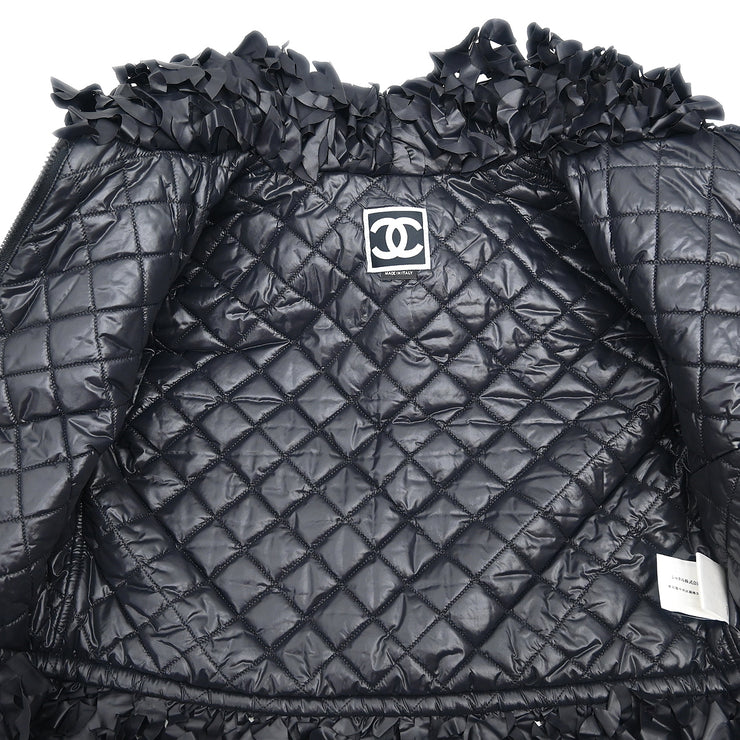 Chanel 2009 Zip Up Hooded Jacket Black #36