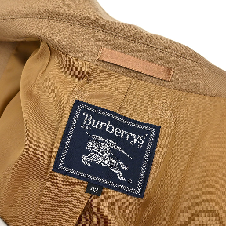 Burberrys Double Breasted Jacket Beige #42