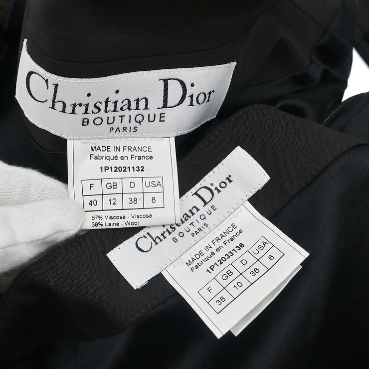 Christian Dior 2001 Setup Jacket Skirt Brown #40 #38