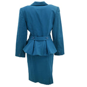 Christian Dior Setup Suit Jacket Skirt Blue #7