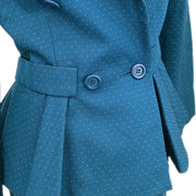 Christian Dior Setup Suit Jacket Skirt Blue #7