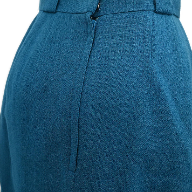 Christian Dior Setup Suit Jacket Skirt Blue #7