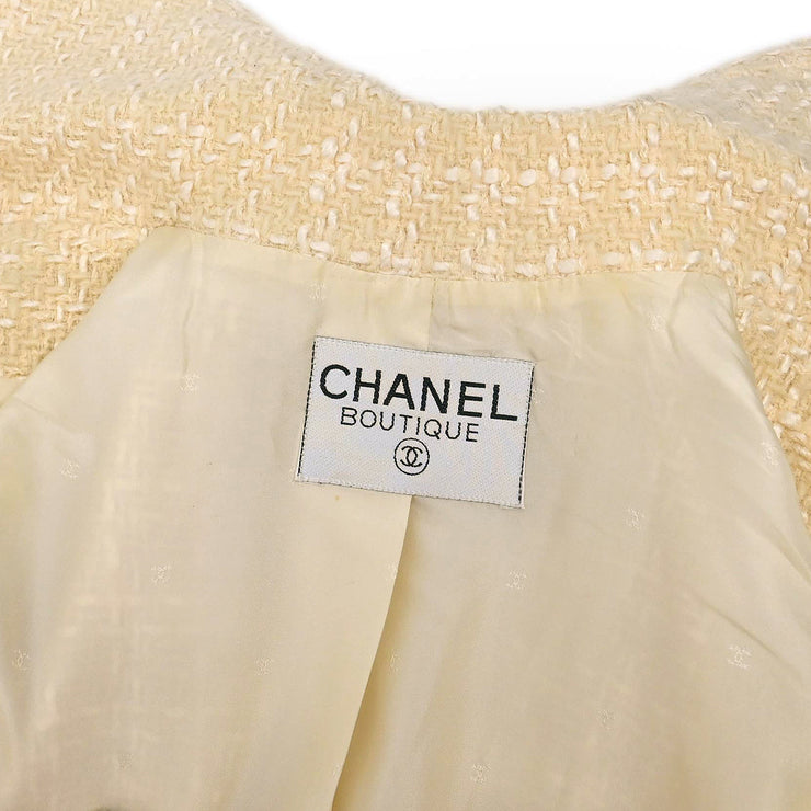 Chanel Single Breasted Jacket White