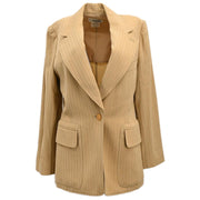 Hermes Single Breasted Jacket Beige #40