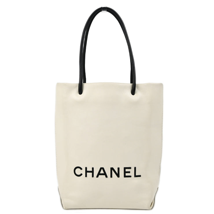 Chanel 2008-2009 White Calfskin Essential Tote Bag