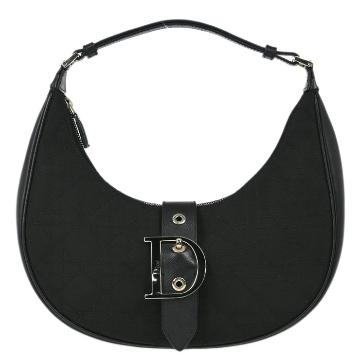 Christian Dior Black Cannage Hobo Handbag