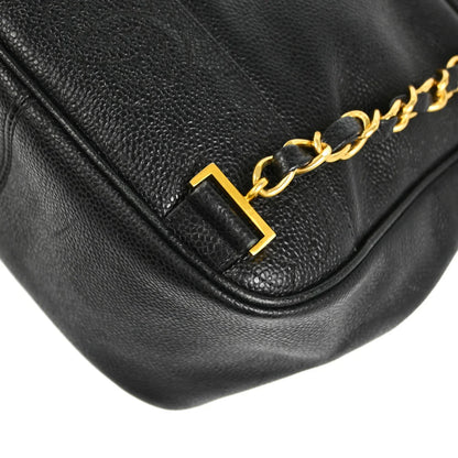 Chanel 1996-1997 Black Caviar Triple CC Backpack