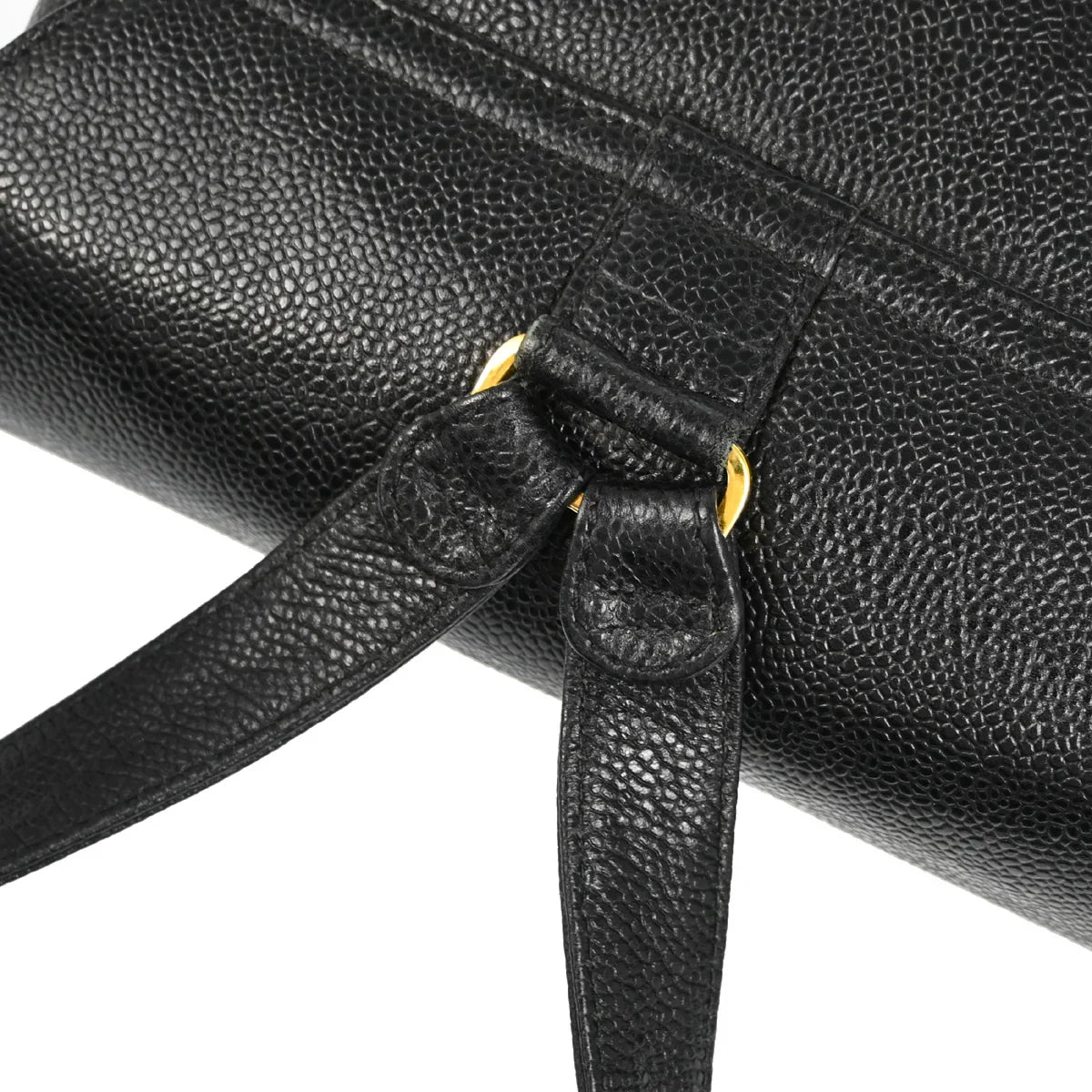 Chanel 1996-1997 Black Caviar Triple CC Backpack