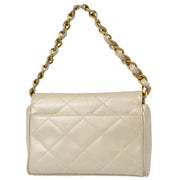 Chanel White Caviar Handbag