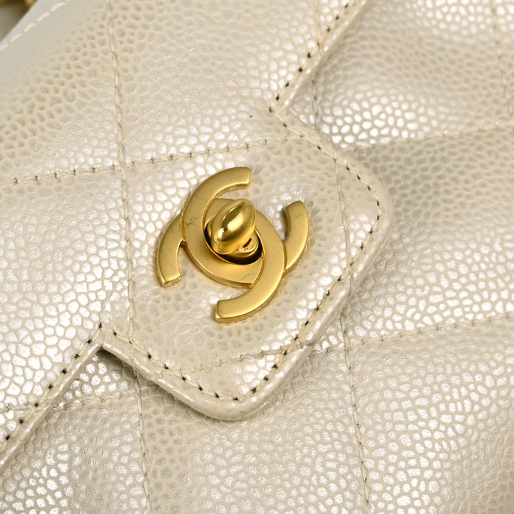 Chanel White Caviar Handbag