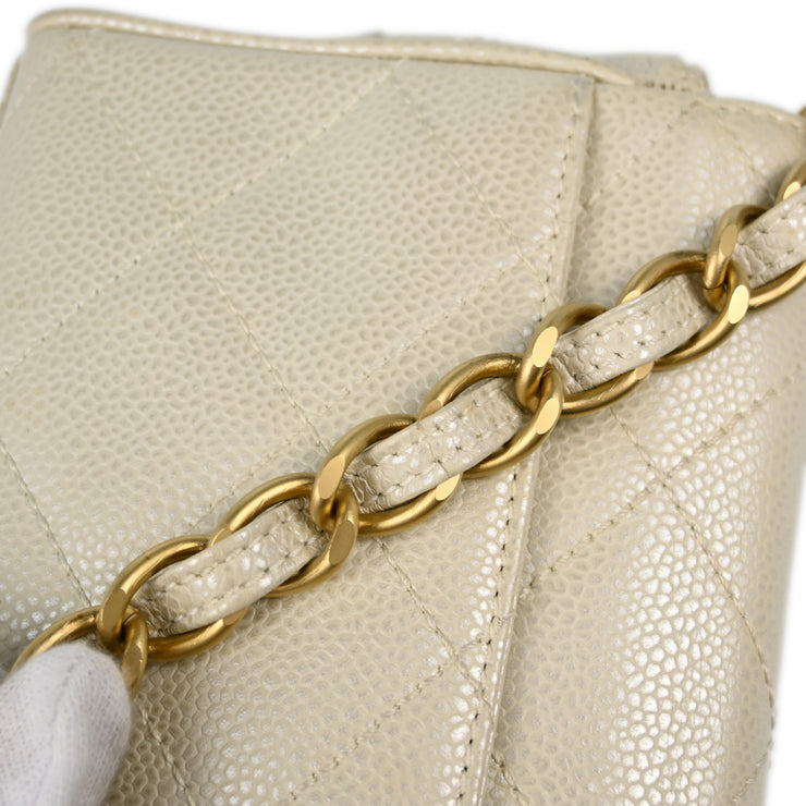 Chanel White Caviar Handbag