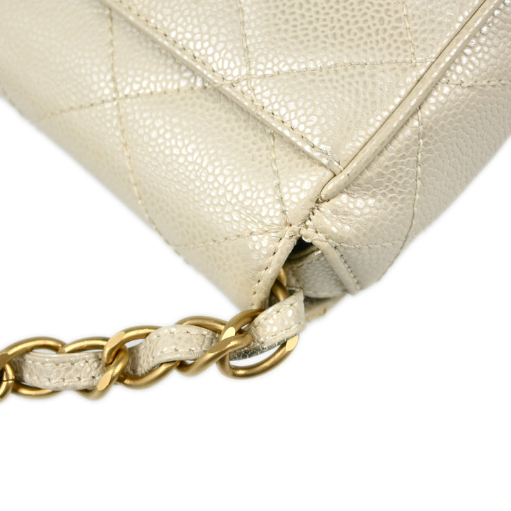 Chanel White Caviar Handbag