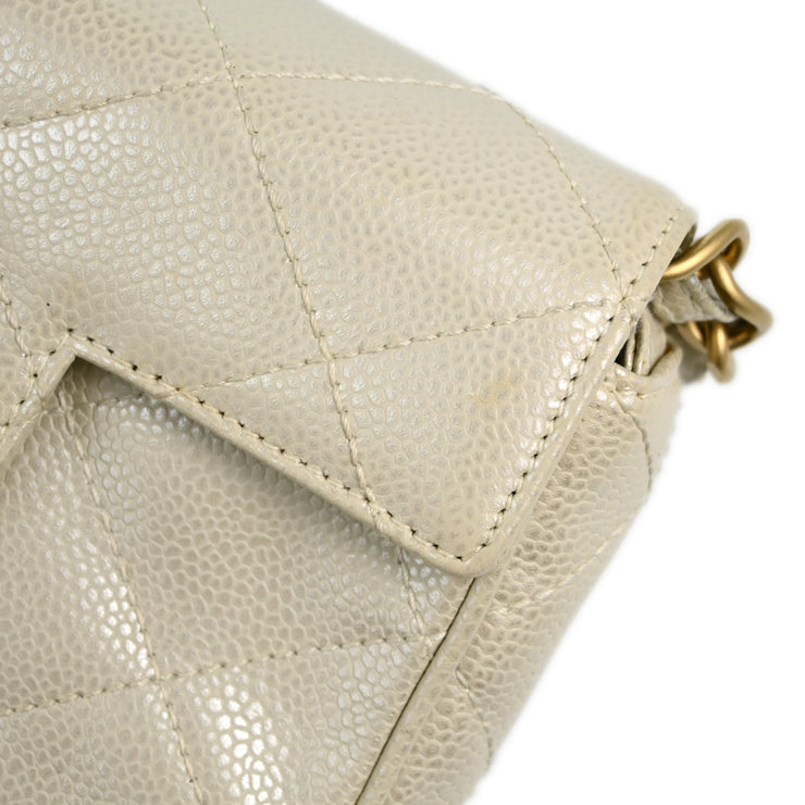 Chanel White Caviar Handbag