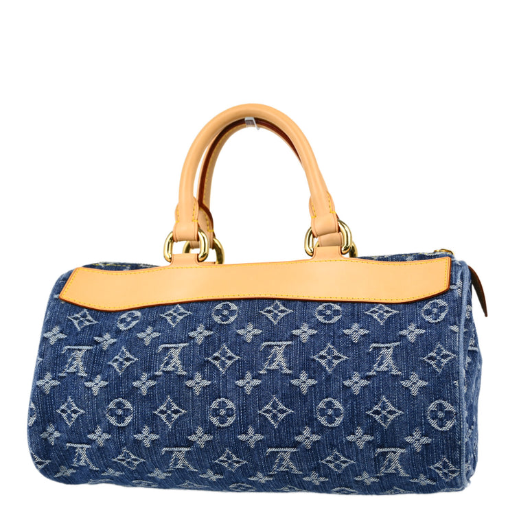 Louis Vuitton 2006 Blue Monogram Denim Neo Speedy Handbag M95019