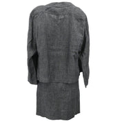 Chanel Setup Suit Jacket Dress Gray