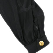 Chanel Blouse Shirt Black #40