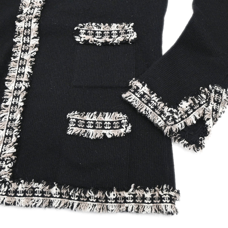 Chanel 02A Ensemble Cardigan Sleeveless Top Black