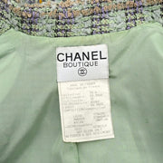 Chanel 1994 Single Breasted Jacket Light Green #38